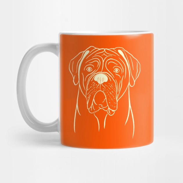 Dogue de Bordeaux (Orange and Beige) by illucalliart